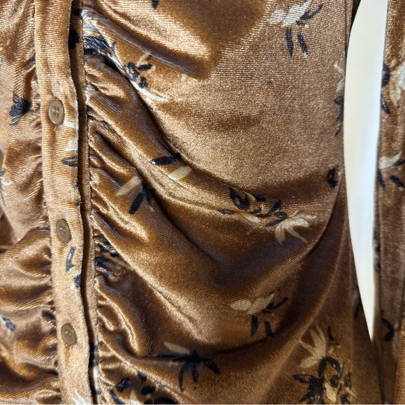 HOUSE OF HARLOW 1960 REVOLVE Ruched Velvet Dress Small - Picture 6 of 8